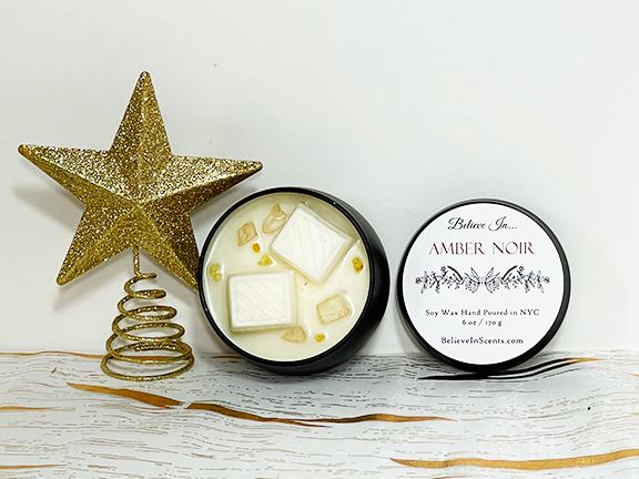 Wickless Candles 4oz - Black Tin